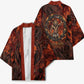 Maahes Kimono Ancient Egyptian Fiery Red Flame - Roaring Lion Head - African Pride