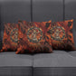 Maahes Pillow Cover Ancient Egyptian Fiery Red Flame - Roaring Lion Head - African Pride