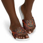Maahes Slide Sandals Ancient Egyptian Fiery Red Flame - Roaring Lion Head - African Pride