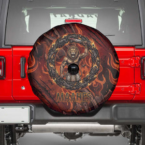 Maahes Spare Tire Cover Ancient Egyptian Fiery Red Flame - Roaring Lion Head - African Pride