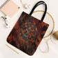 Maahes Tote Bag Ancient Egyptian Fiery Red Flame - Roaring Lion Head - African Pride