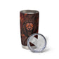 Maahes Tumbler Cup Ancient Egyptian Fiery Red Flame - Roaring Lion Head - African Pride