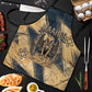 Maahes Ancient Egyptian Apron Geometric Pattern Winged Lion Deity, and Sacred Lotus Motif - African Pride