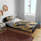 Maahes Ancient Egyptian Bedding Set Geometric Pattern Winged Lion Deity, and Sacred Lotus Motif - African Pride