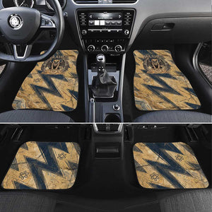 Maahes Ancient Egyptian Car Mats Geometric Pattern Winged Lion Deity, and Sacred Lotus Motif - African Pride