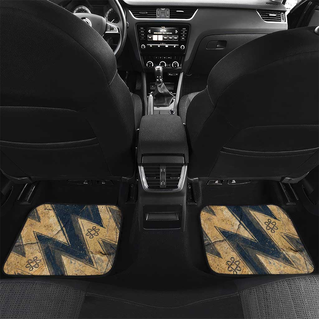 Maahes Ancient Egyptian Car Mats Geometric Pattern Winged Lion Deity, and Sacred Lotus Motif - African Pride