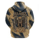 Maahes Ancient Egyptian Hoodie Geometric Pattern Winged Lion Deity, and Sacred Lotus Motif - African Pride