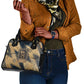 Maahes Ancient Egyptian Shoulder Handbag Geometric Pattern Winged Lion Deity, and Sacred Lotus Motif - African Pride