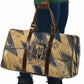 Maahes Ancient Egyptian Travel Bag Geometric Pattern Winged Lion Deity, and Sacred Lotus Motif - African Pride