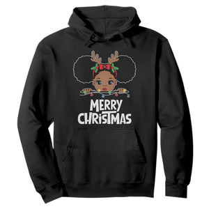 African American Christmas Hoodie Cute Black Girl Kids Merry Christmas