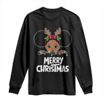 African American Christmas Long Sleeve Shirt Cute Black Girl Kids Merry Christmas