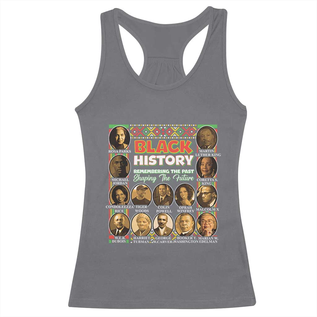 Black History Month Racerback Tank Top Remembering The Past Shaping The Future
