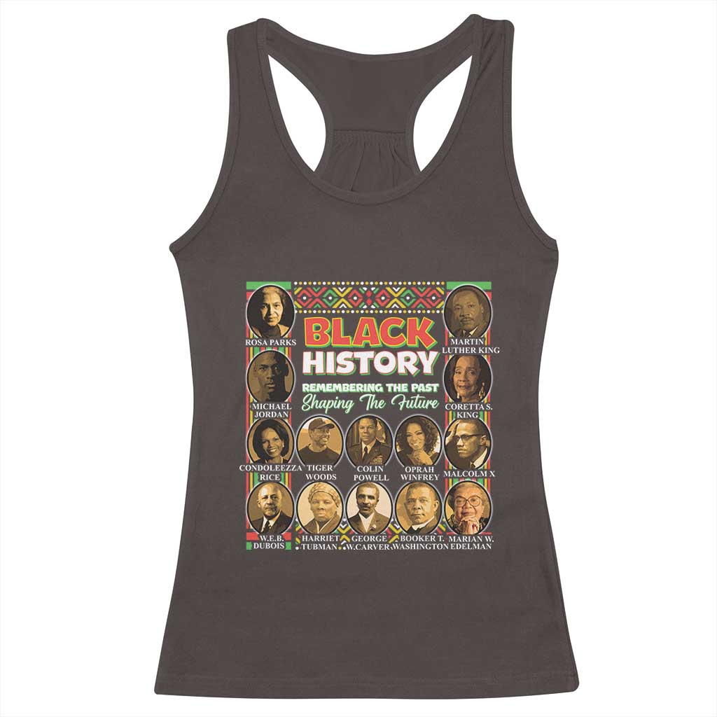 Black History Month Racerback Tank Top Remembering The Past Shaping The Future
