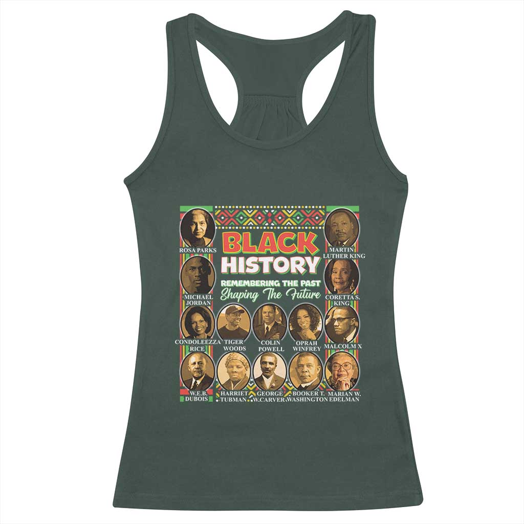 Black History Month Racerback Tank Top Remembering The Past Shaping The Future