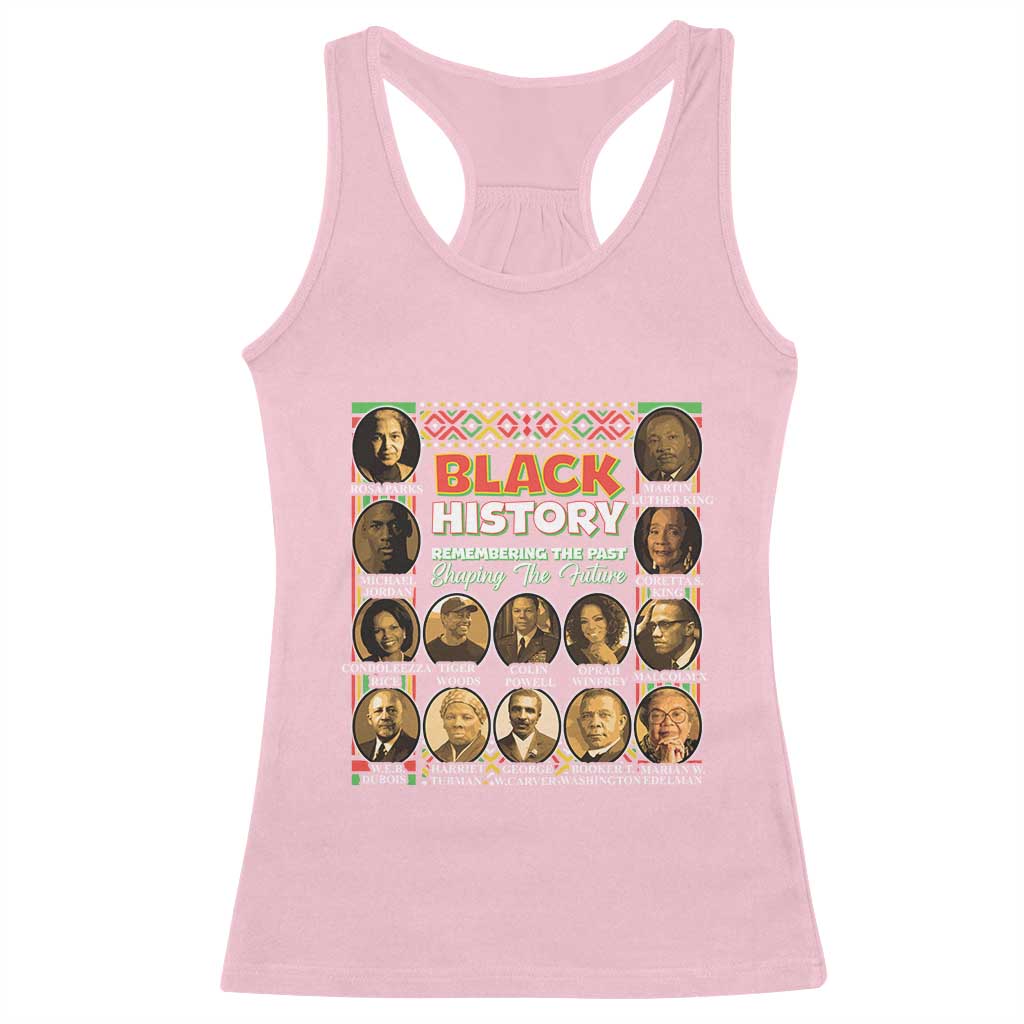 Black History Month Racerback Tank Top Remembering The Past Shaping The Future