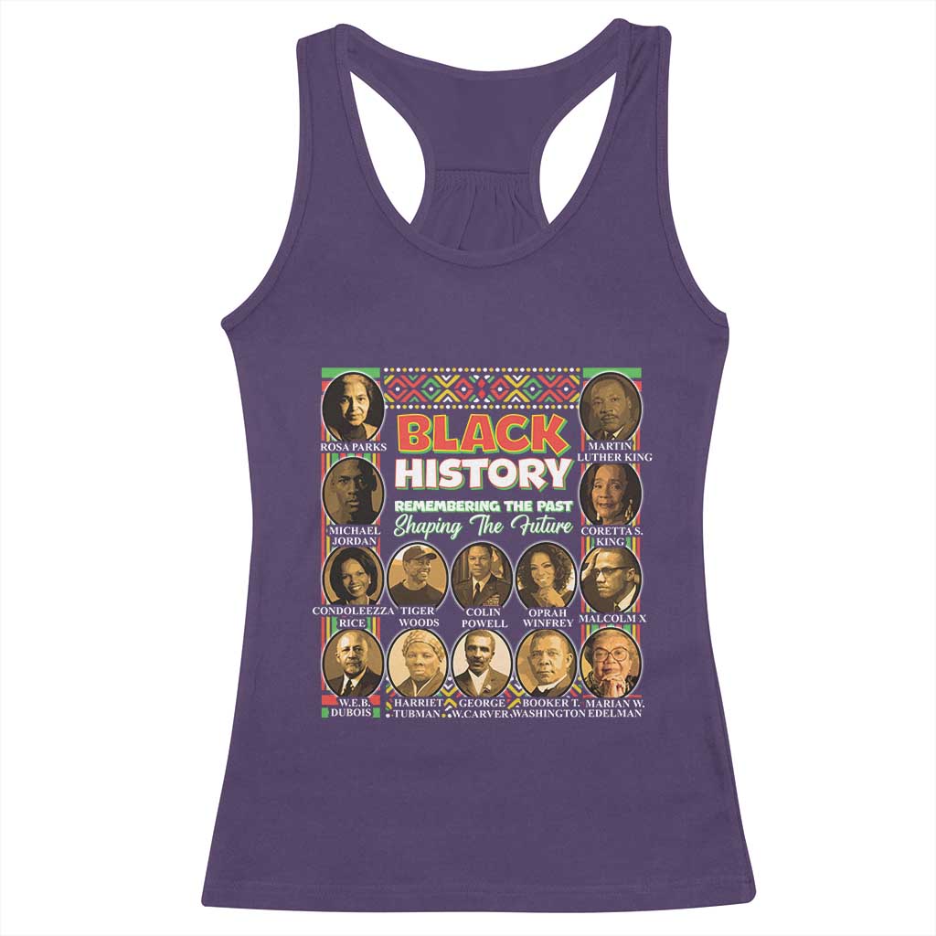 Black History Month Racerback Tank Top Remembering The Past Shaping The Future