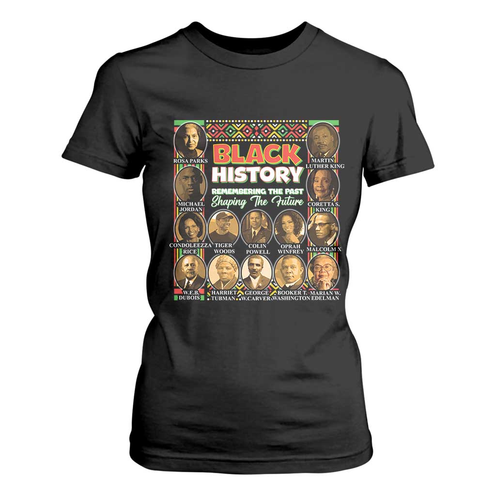 Black History Month T Shirt For Women Remembering The Past Shaping The Future