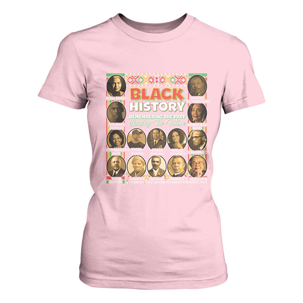 Black History Month T Shirt For Women Remembering The Past Shaping The Future