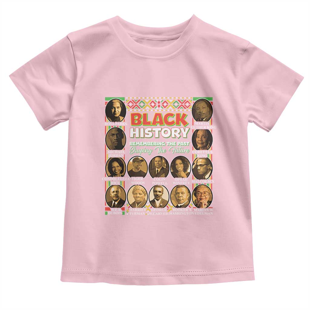Black History Month Toddler T Shirt Remembering The Past Shaping The Future