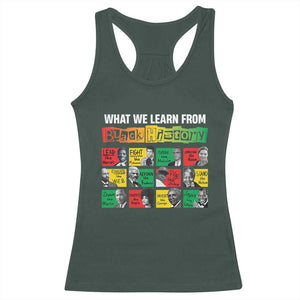 What We Learn From Black History Racerback Tank Top