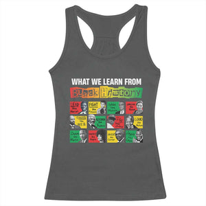 What We Learn From Black History Racerback Tank Top