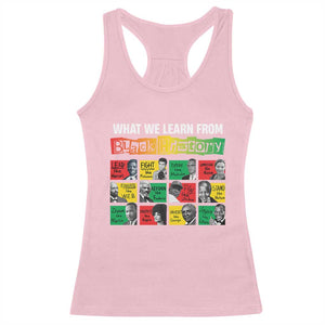 What We Learn From Black History Racerback Tank Top