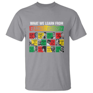 What We Learn From Black History T Shirt