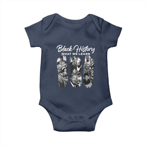 What We Learn From Black History Baby Onesie Martin Malcolm Rosa Frederick Harriet Angela