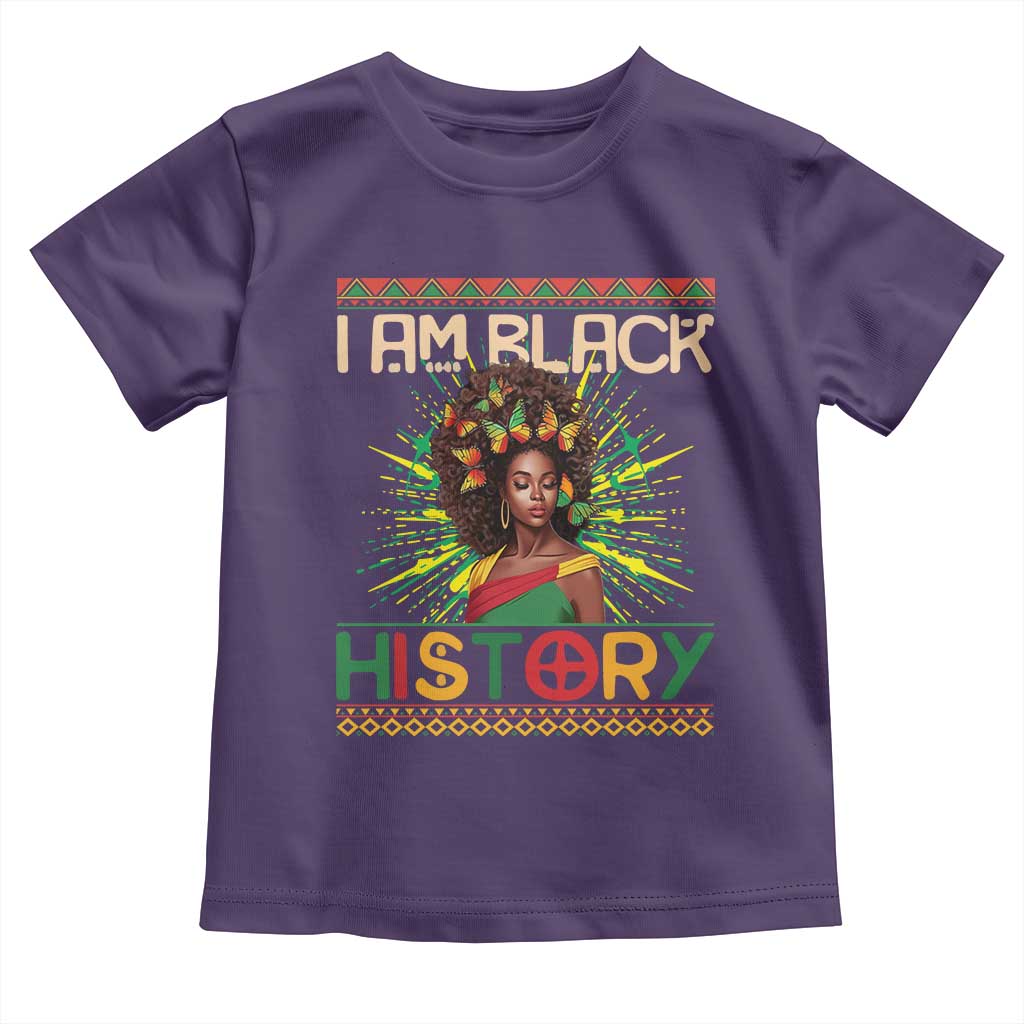 I Am Black History Baby Shirt African American Women Pretty Butterfly