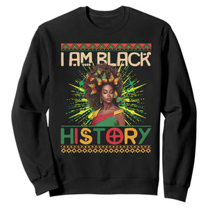 I Am Black History Sweatshirt African American Women Pretty Butterfly