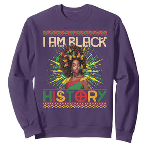 I Am Black History Sweatshirt African American Women Pretty Butterfly