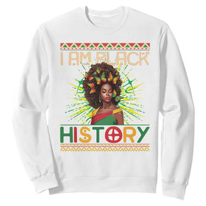 I Am Black History Sweatshirt African American Women Pretty Butterfly