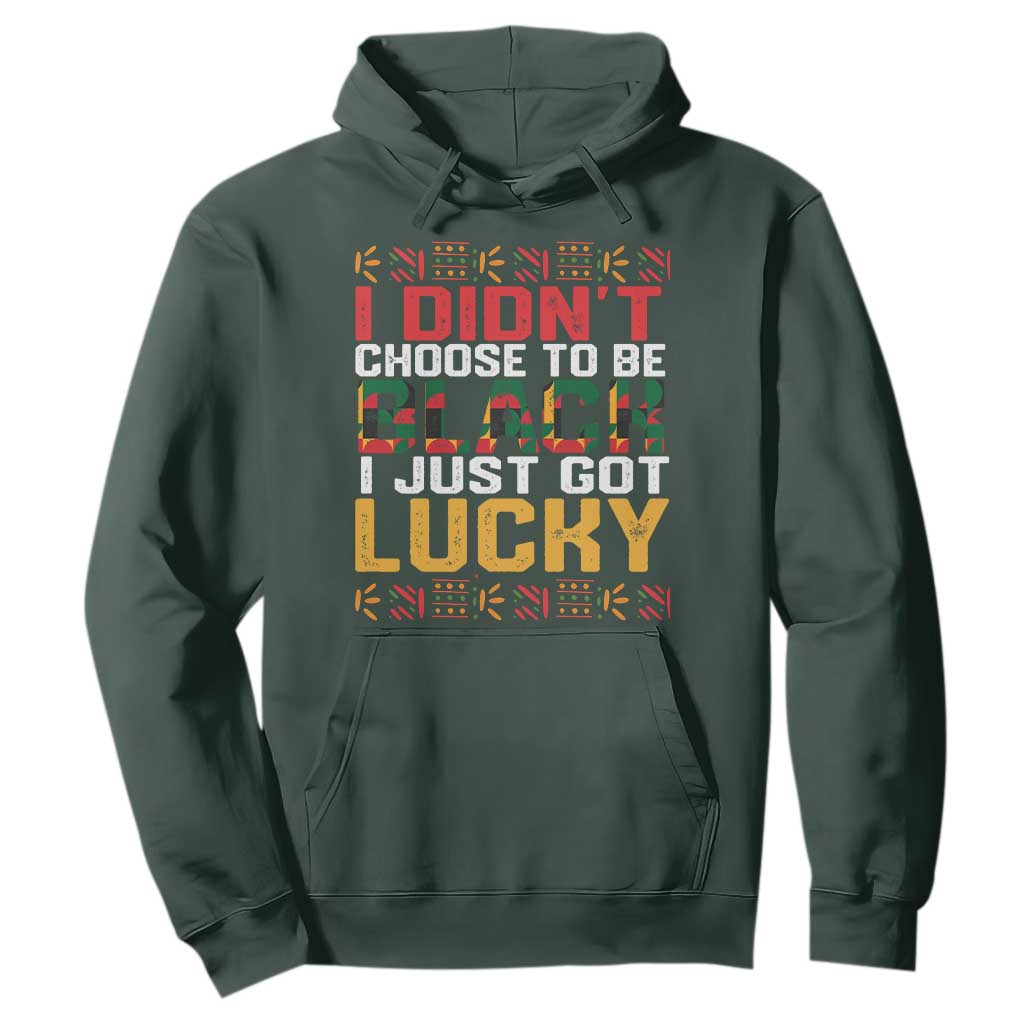Black Pride Hoodie I Didn't Choose To Be Black I Just Got Lucky Black History Month