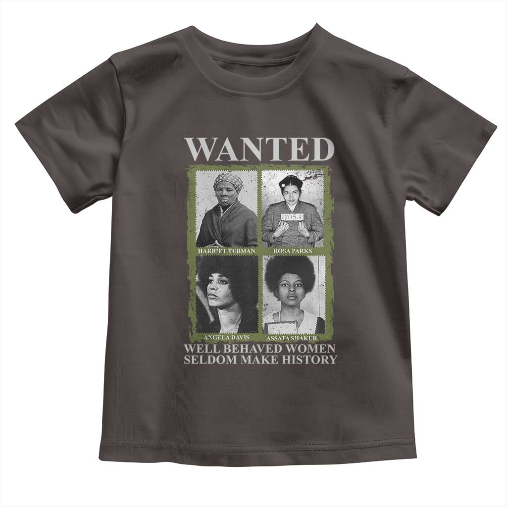 Black Women History Toddler T Shirt Harriet Tubman Rosa Parks Angela Davis Assata Shakur