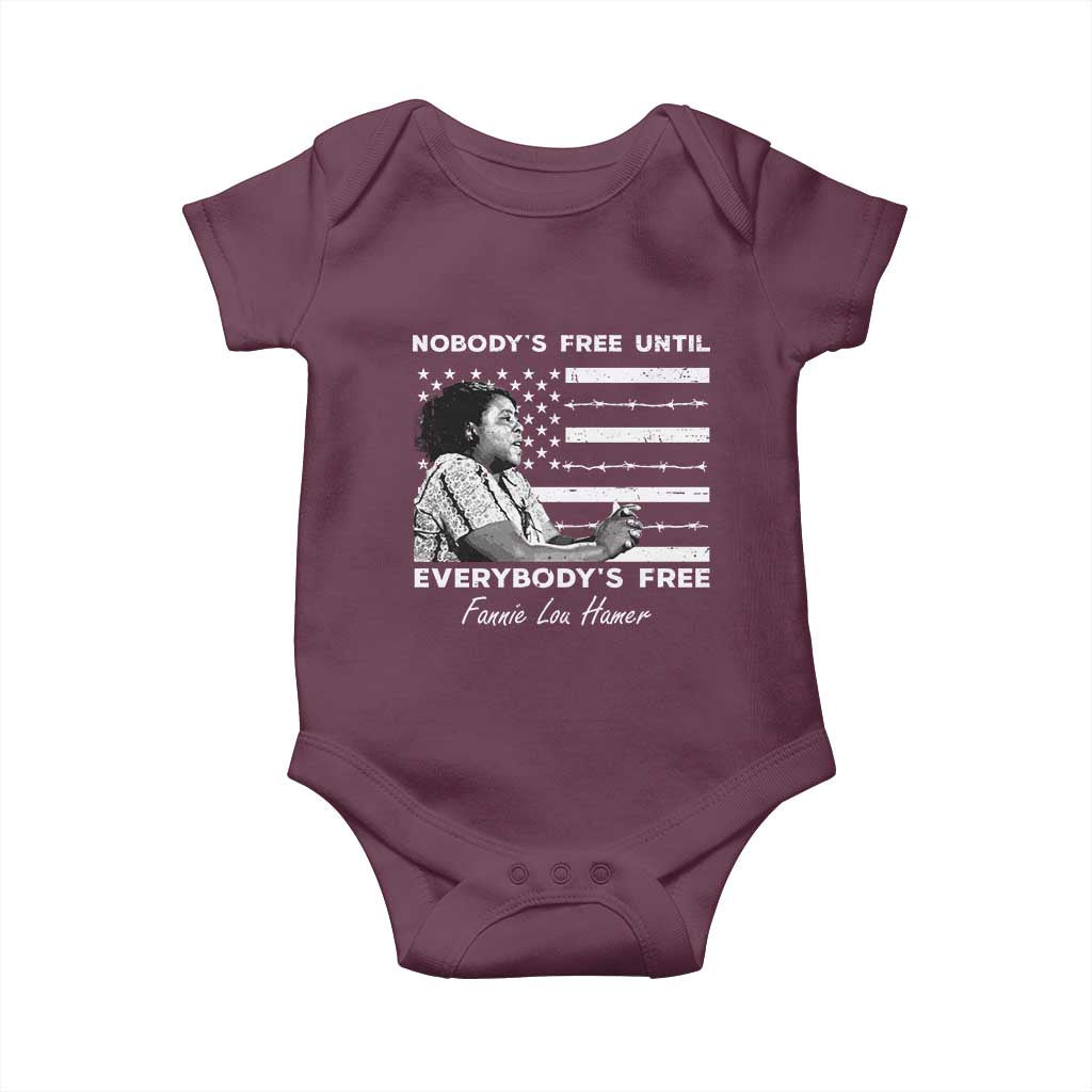 Fannie Lou Hamer Baby Onesie Nobody's Free Until Everybody's Free Black History