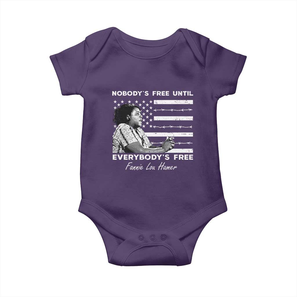 Fannie Lou Hamer Baby Onesie Nobody's Free Until Everybody's Free Black History