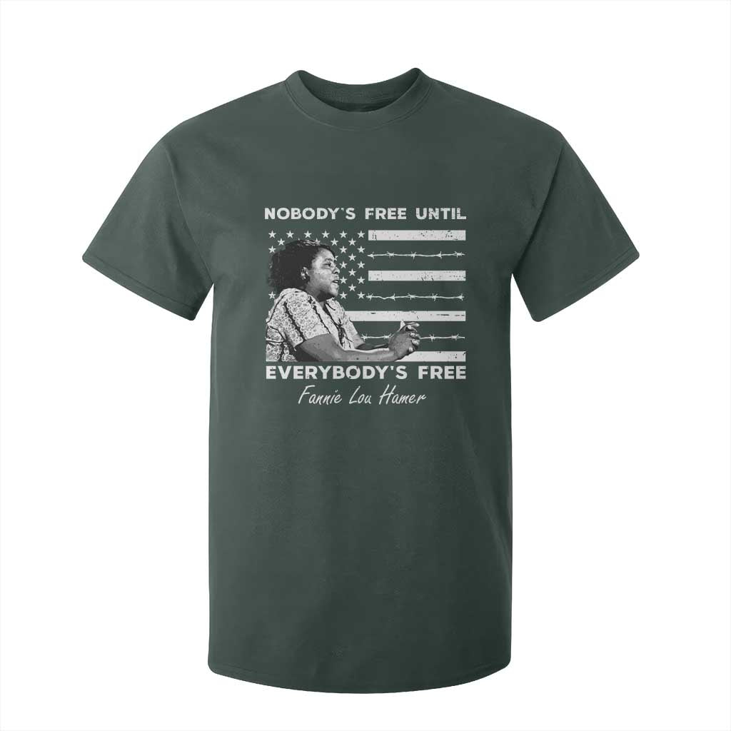 Fannie Lou Hamer T Shirt For Kid Nobody's Free Until Everybody's Free Black History