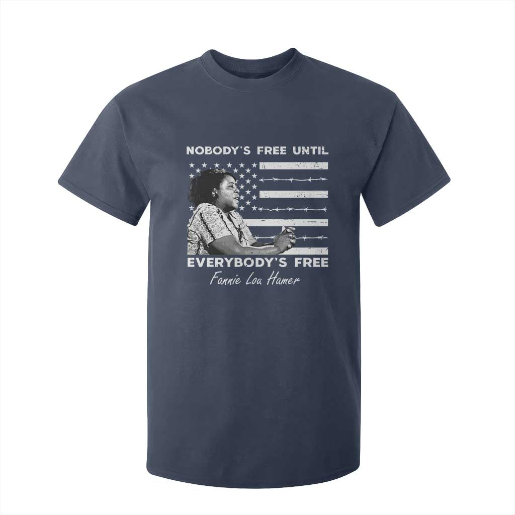 Fannie Lou Hamer T Shirt For Kid Nobody's Free Until Everybody's Free Black History