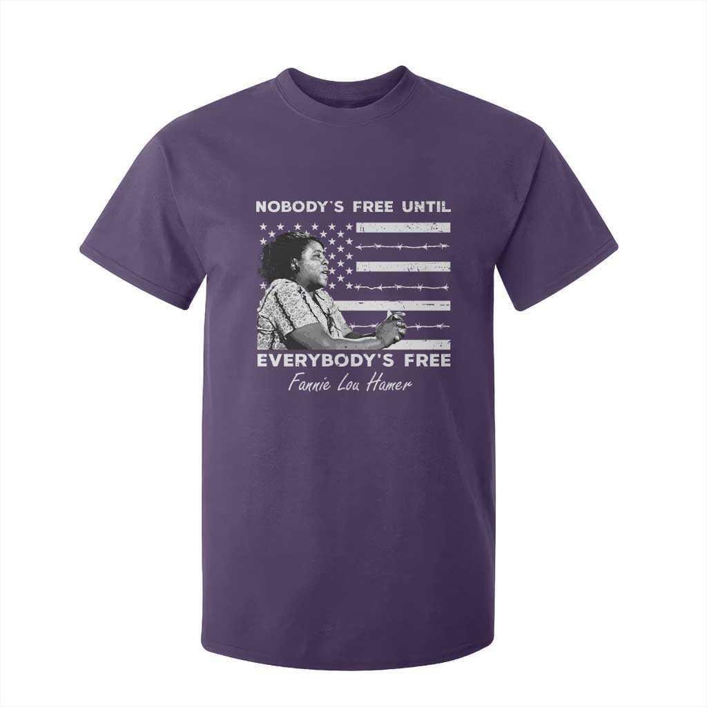 Fannie Lou Hamer T Shirt For Kid Nobody's Free Until Everybody's Free Black History