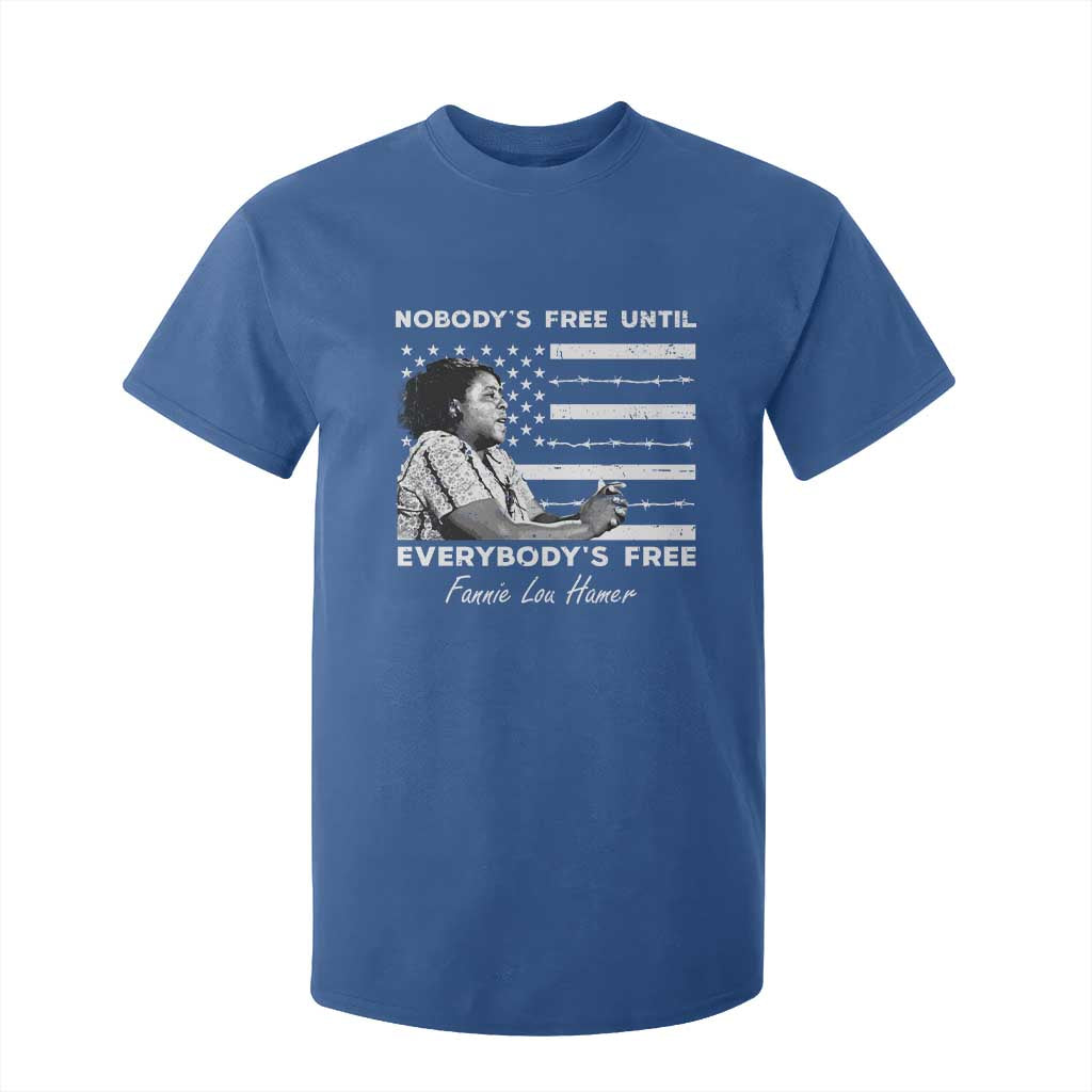 Fannie Lou Hamer T Shirt For Kid Nobody's Free Until Everybody's Free Black History