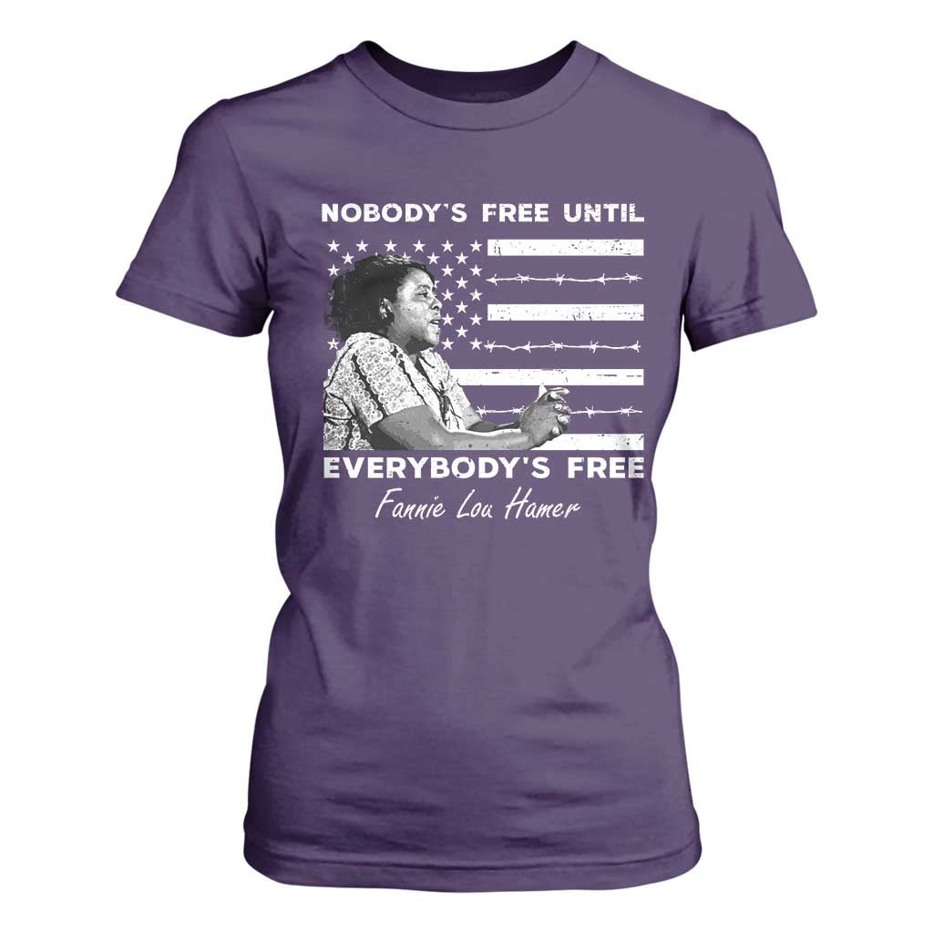 Fannie Lou Hamer T Shirt For Women Nobody's Free Until Everybody's Free Black History