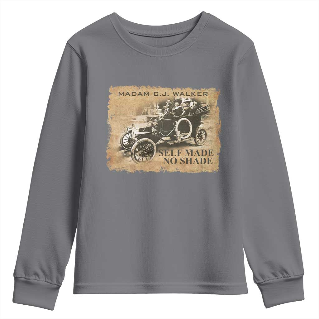 Madam C.J. Walker Youth Sweatshirt Self Made No Shade Black History