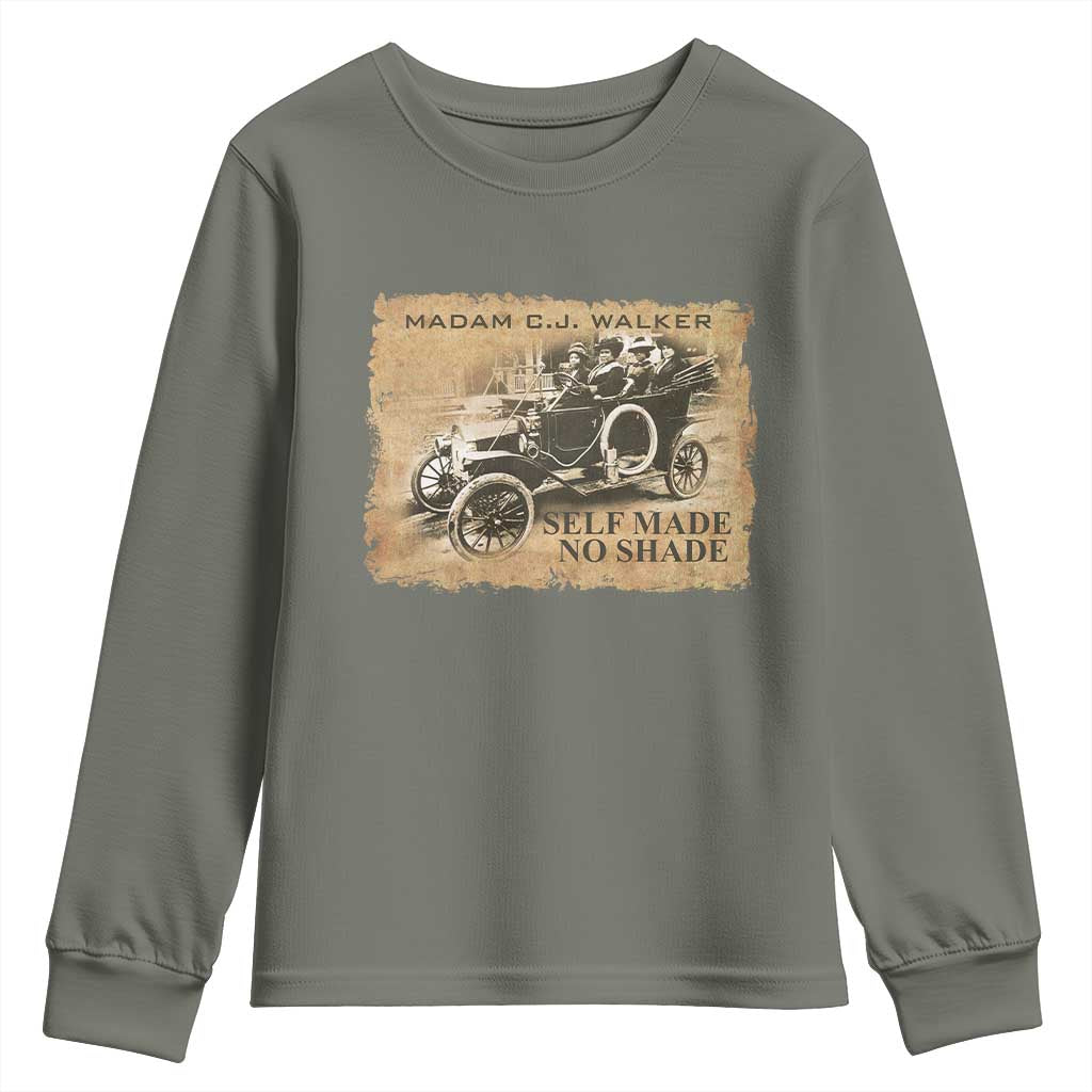 Madam C.J. Walker Youth Sweatshirt Self Made No Shade Black History