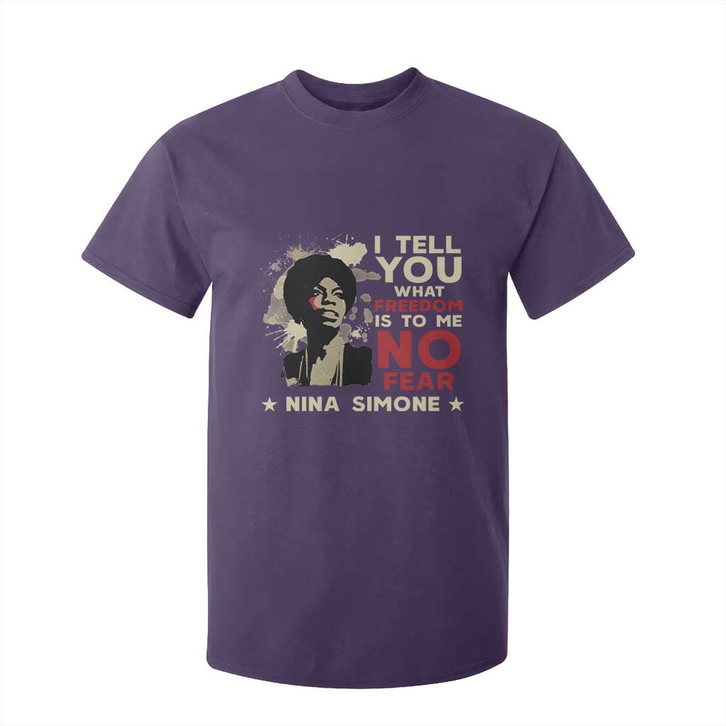 Nina Simone T Shirt For Kid I Tell You What Freedom Is To Me No Fear