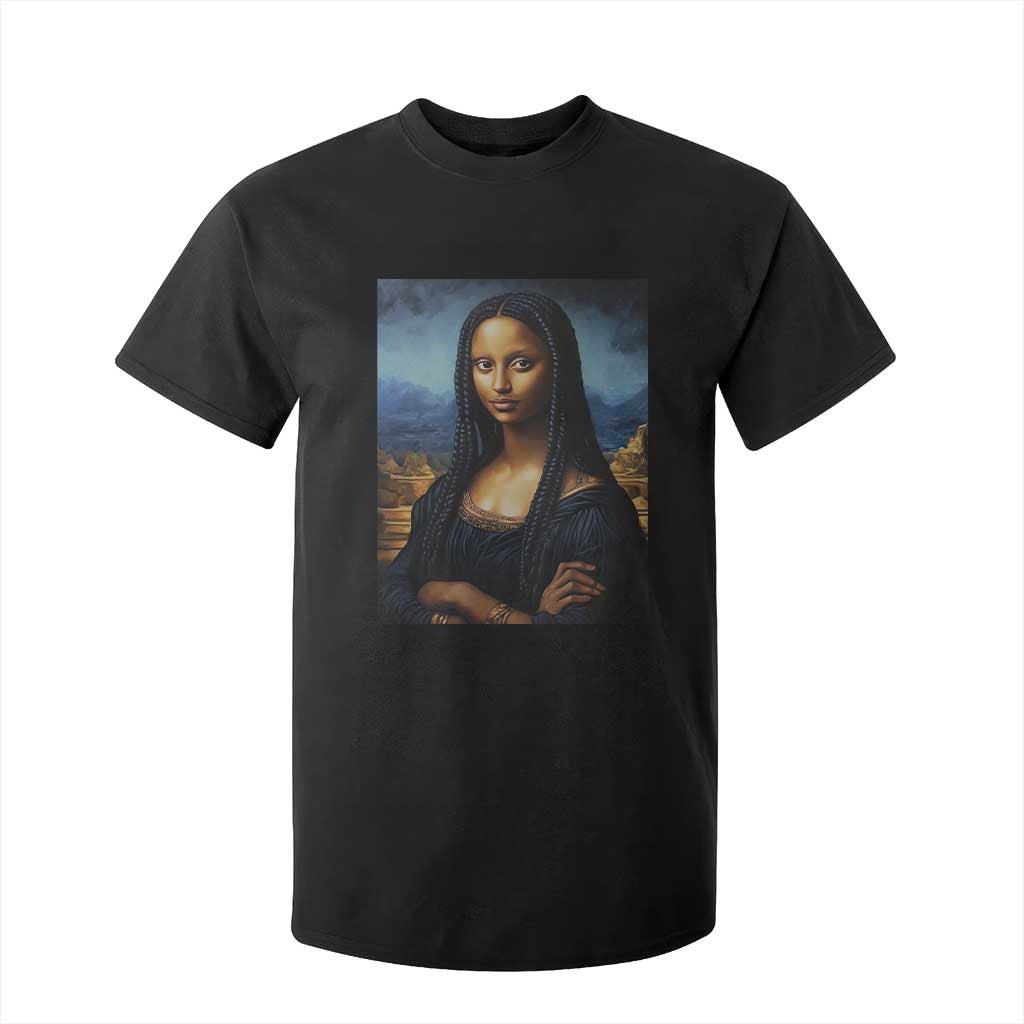 Black Women Pride T Shirt For Kid Melanin Mona Lisa Afro Queen Aesthetic Black History