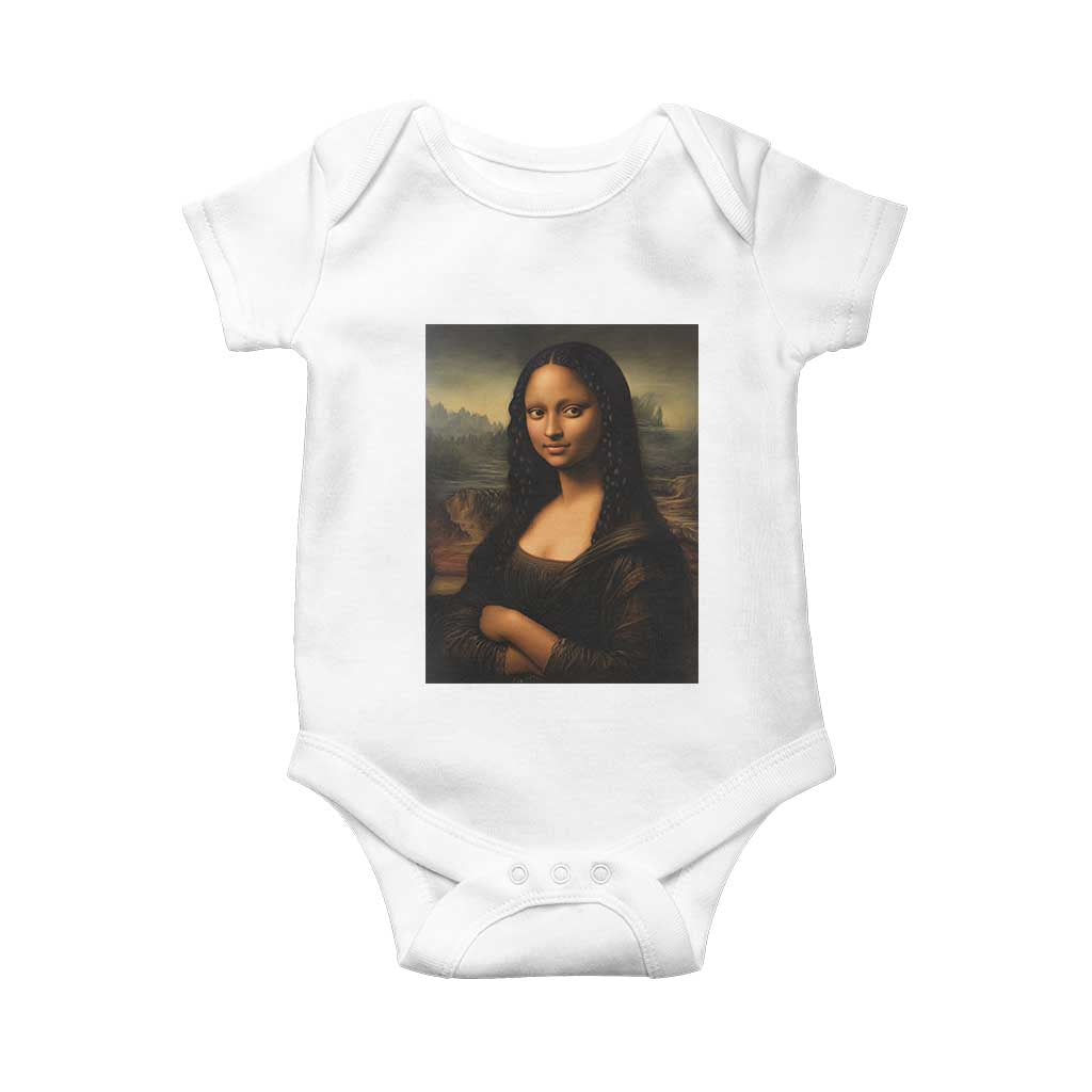 Black Mona Lisa Baby Onesie Melanin Pretty Aesthetic Black History