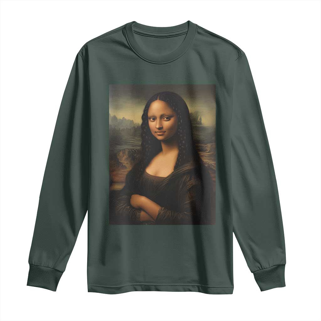 Black Mona Lisa Long Sleeve Shirt Melanin Pretty Aesthetic Black History