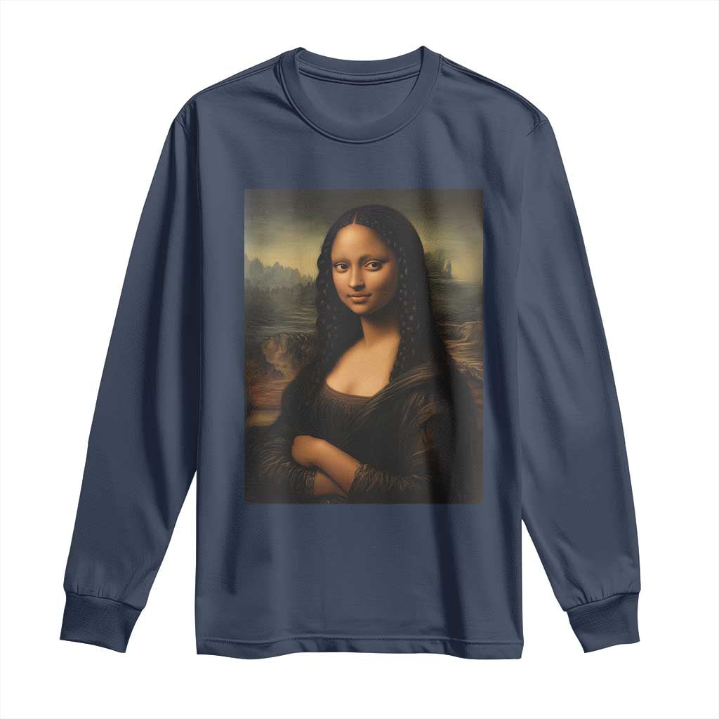 Black Mona Lisa Long Sleeve Shirt Melanin Pretty Aesthetic Black History
