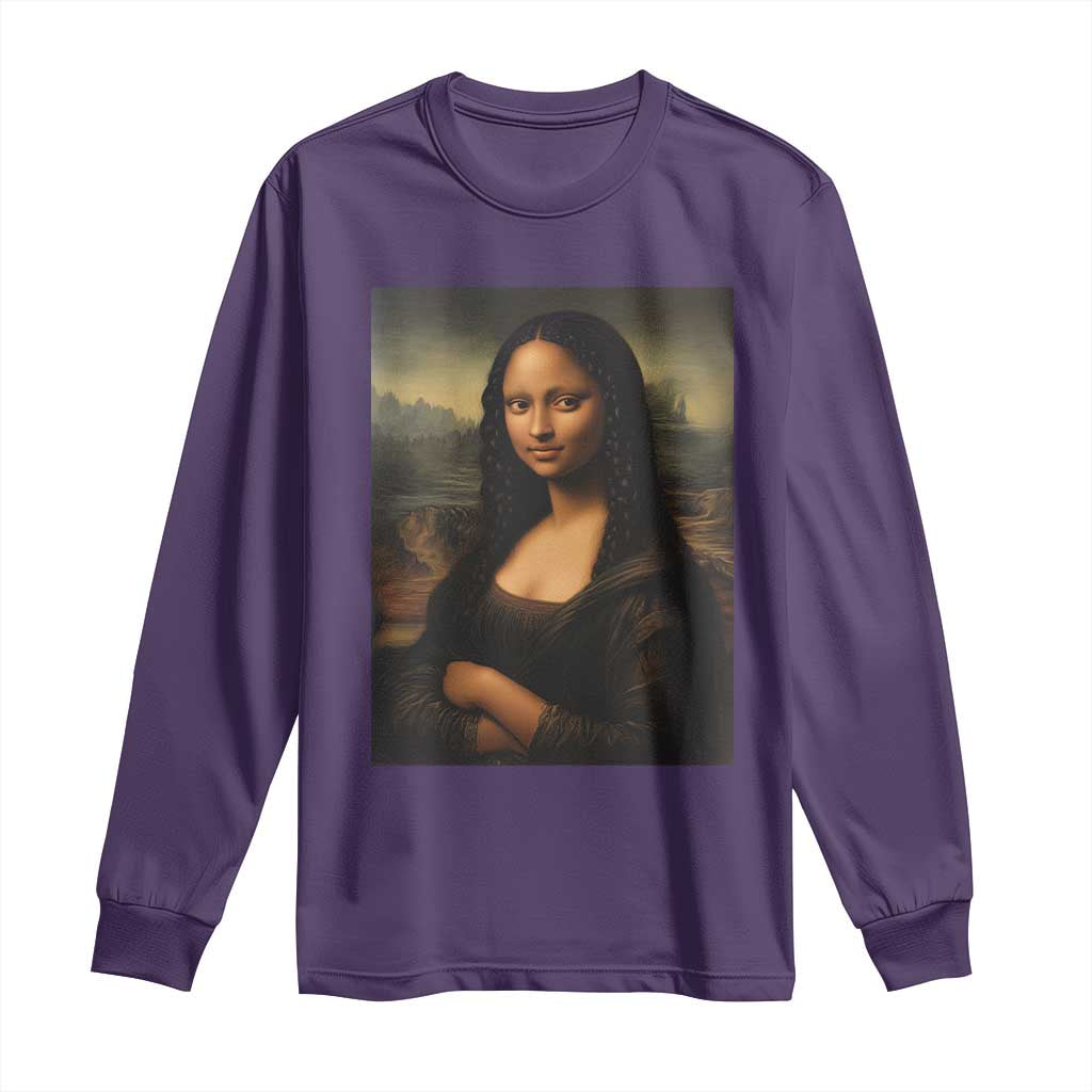 Black Mona Lisa Long Sleeve Shirt Melanin Pretty Aesthetic Black History