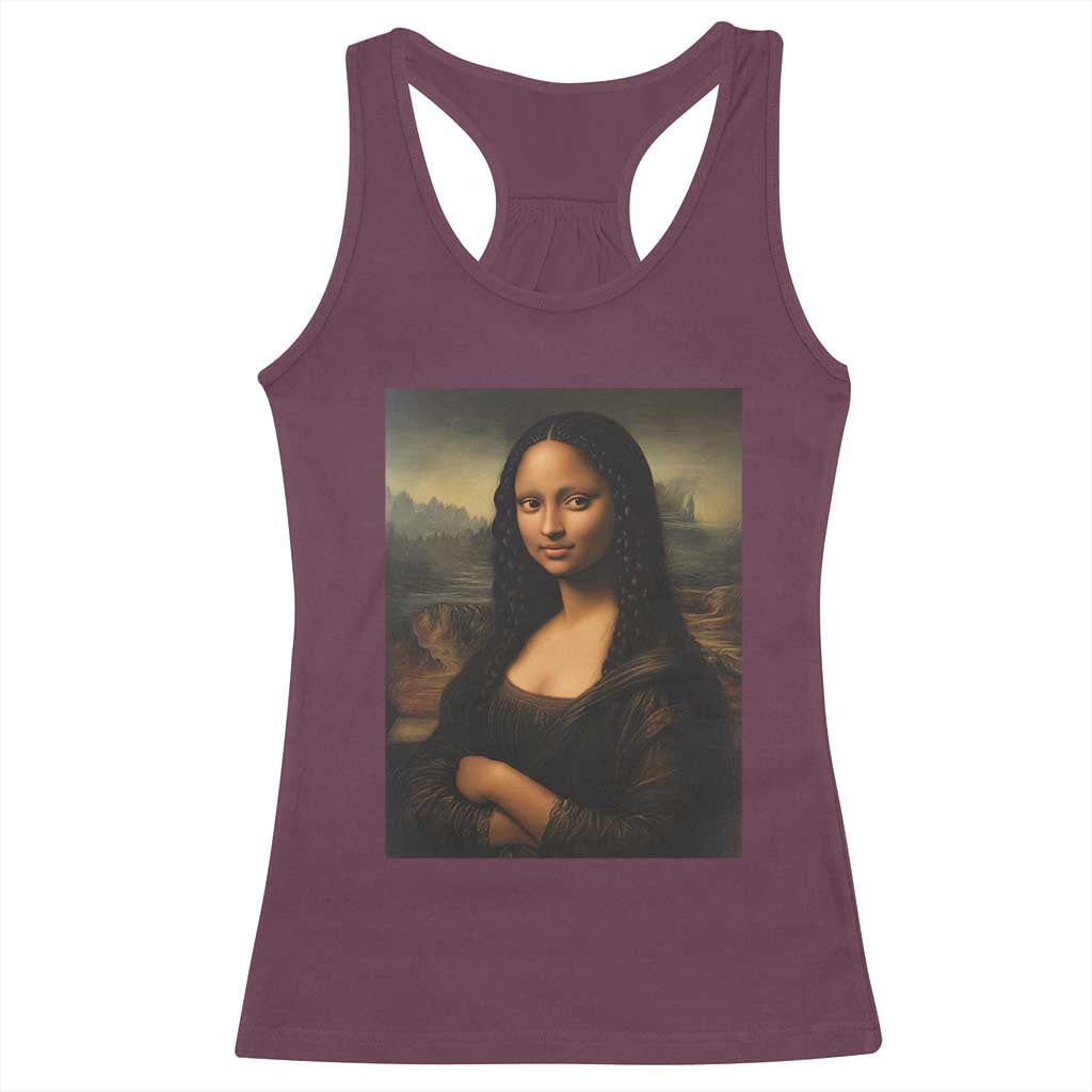 Black Mona Lisa Racerback Tank Top Melanin Pretty Aesthetic Black History